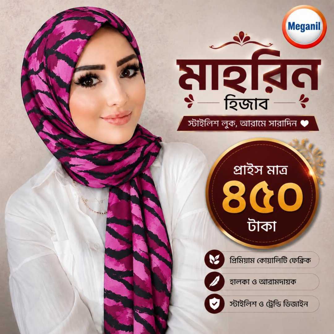 মাহরিন,হিজাব,–,এলিগ্যান্ট,ও,কমফোর্টেবল,প্রিমিয়াম,হিজাব