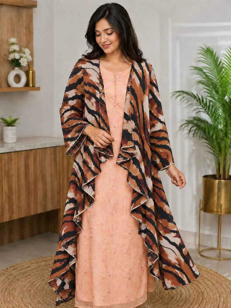 Premium,Floral,Shrug,Koti,|,Elegant,Fashion,Style