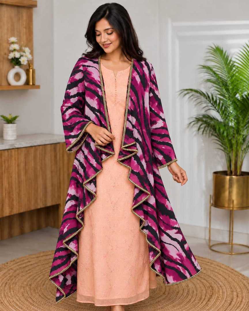 Premium,Floral,Shrug,Koti,|,Elegant,Fashion,Style